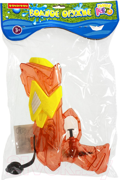 Изображение товара Бластер игрушечный Bondibon Водный пистолет. Наше лето / ВВ5485-Б (красный)