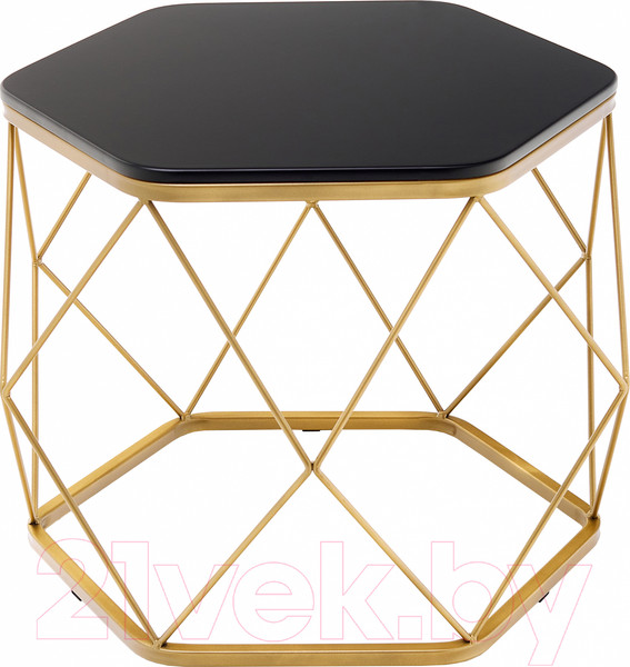 Изображение товара Журнальный столик РасГар Арена (черный/золотой)
