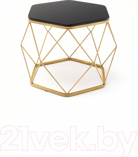 Изображение товара Журнальный столик РасГар Арена (черный/золотой)