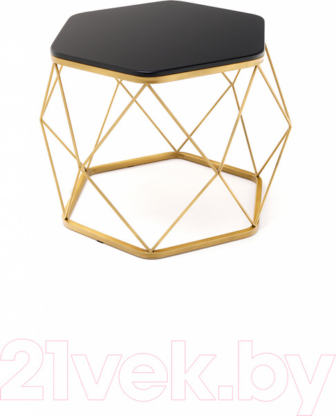 Изображение товара Журнальный столик РасГар Арена (черный/золотой)