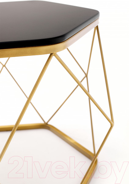 Изображение товара Журнальный столик РасГар Арена (черный/золотой)