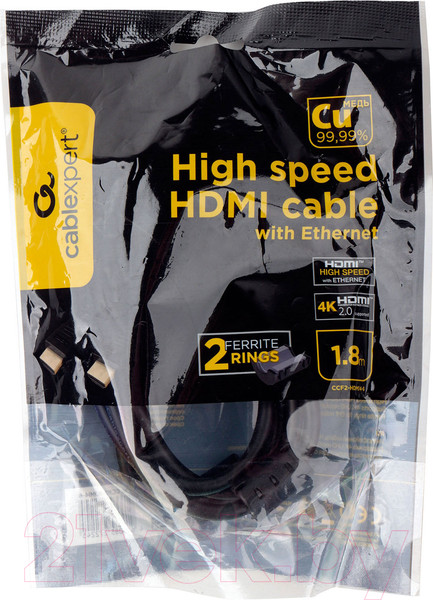 Изображение товара Кабель Cablexpert HDMI CCF2-HDMI4-6 (1.8м, черный)
