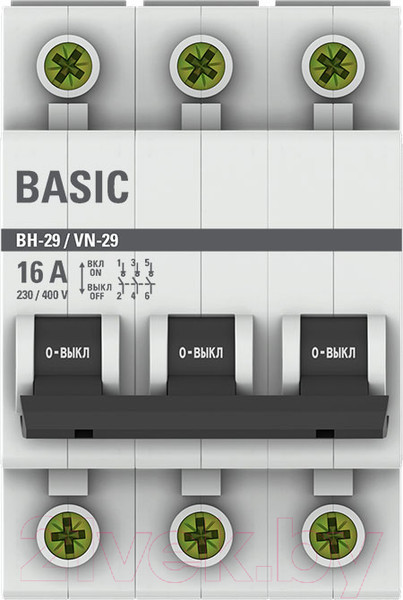 Изображение товара Выключатель нагрузки EKF Basic 3P 16А ВН-29 / SL29-3-16-bas