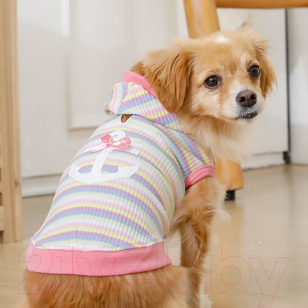 Изображение товара Футболка для животных Pinkaholic Maire с капюшоном / NAWA-TS7710-PK-L (розовый)