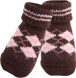 Изображение товара Носочки для животных Puppia Argyle / PAMD-SO072-BR-S (коричневый с ромбами)