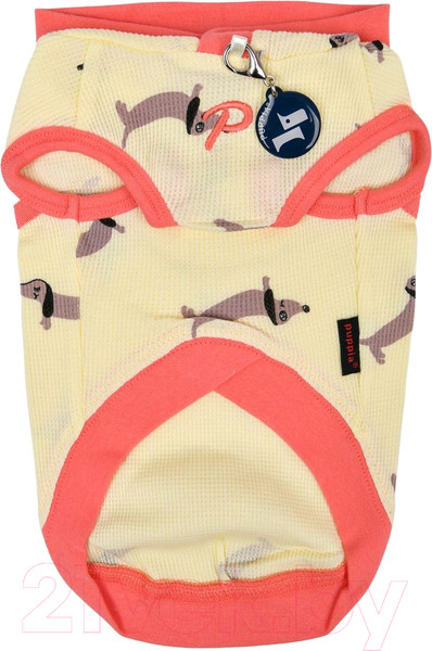 Изображение товара Футболка для животных Puppia Sammy с капюшоном / PAWA-TS1949-YE-L (желтый)