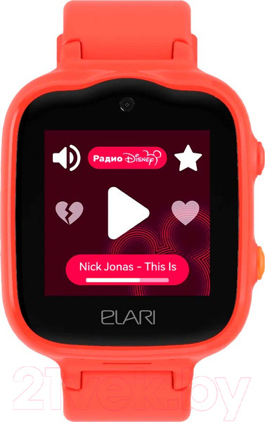Изображение товара Умные часы детские Elari KidPhone 4G Bubble (красный)