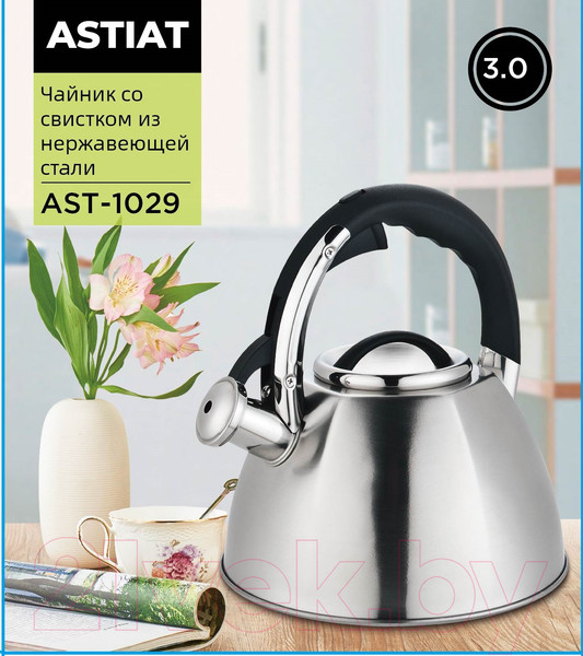 Изображение товара Чайник со свистком Astiat 3.0л AST1029