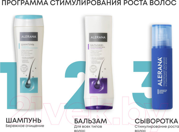 Изображение товара Шампунь для волос Alerana Для жирных и комбинированных волос (250мл)