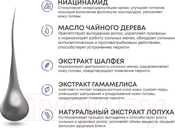 Изображение товара Шампунь для волос Alerana Для мужчин Ежедневный уход (250мл)