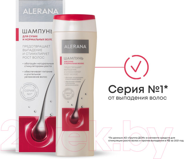Изображение товара Шампунь для волос Alerana Для сухих и нормальных волос (250мл)