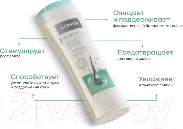 Изображение товара Шампунь для волос Alerana Увлажняющий рН-Баланс (250мл)
