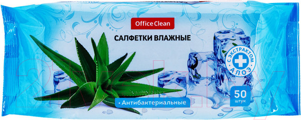 Изображение товара Влажные салфетки OfficeClean Алоэ / 277485 (50шт)