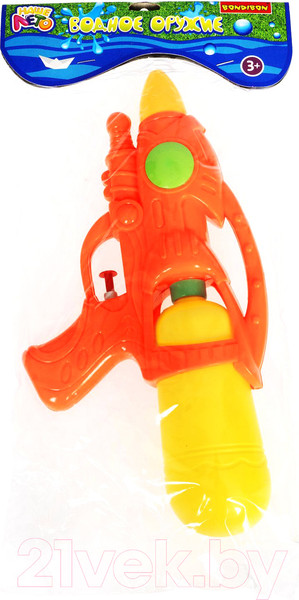 Изображение товара Бластер игрушечный Bondibon Водный пистолет. Наше лето / ВВ4442-В (оранжевый/желтый)