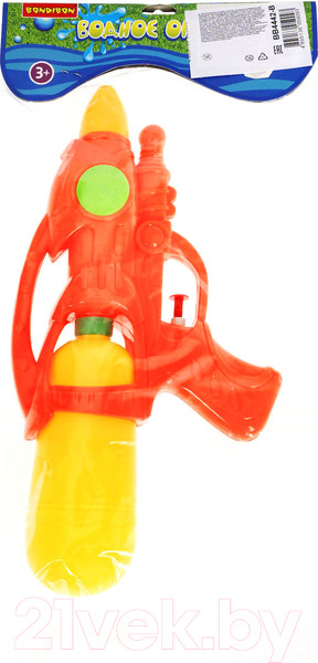 Изображение товара Бластер игрушечный Bondibon Водный пистолет. Наше лето / ВВ4442-В (оранжевый/желтый)
