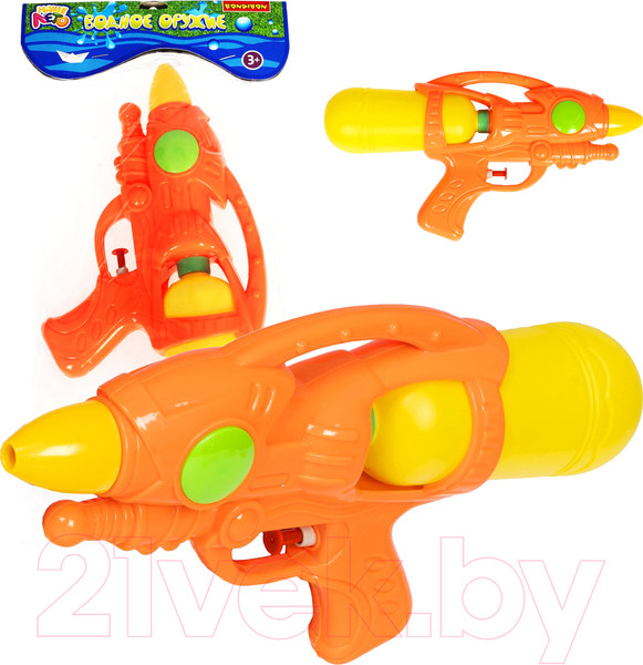 Изображение товара Бластер игрушечный Bondibon Водный пистолет. Наше лето / ВВ4442-В (оранжевый/желтый)