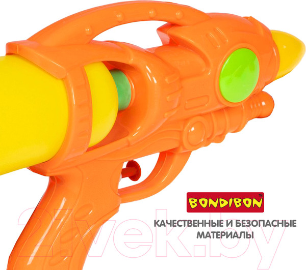 Изображение товара Бластер игрушечный Bondibon Водный пистолет. Наше лето / ВВ4442-В (оранжевый/желтый)