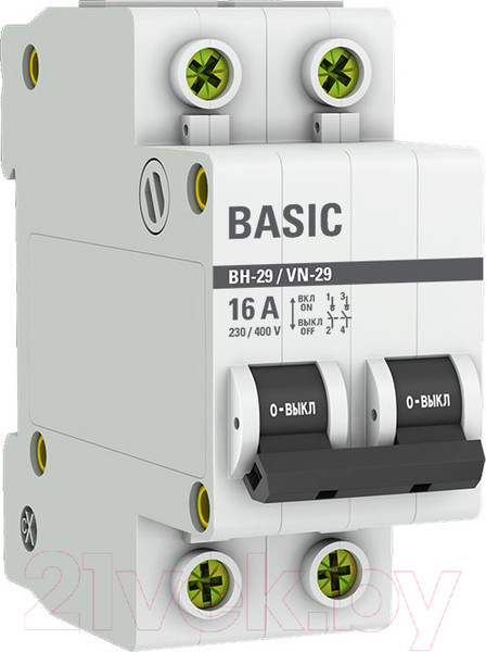 Изображение товара Выключатель нагрузки EKF Basic 2P 16А ВН-29 / SL29-2-16-bas