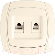 Изображение товара Розетка EKF Париж-1 RJ-45+Phone 1А 120В (бежевый)