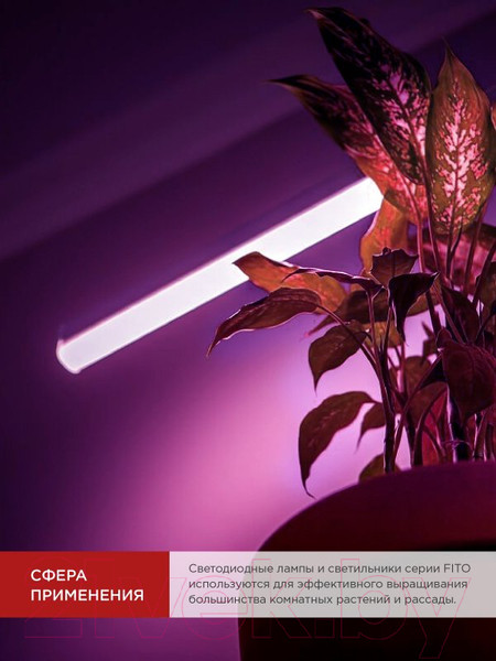 Изображение товара Светильник для растений INhome LED-T8-FITO / 4690612033761