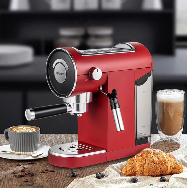 Изображение товара Кофеварка эспрессо Kitfort KT-783-3 (красный)