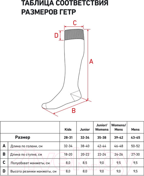 Изображение товара Гетры футбольные Jogel Match Socks / JD1GA0125.G1 (р-р 39-42, гранатовый)