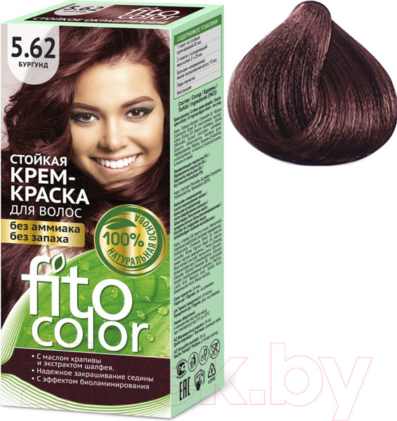 Изображение товара Крем-краска для волос Fito Косметик Fitocolor Стойкая тон 5.62 (115мл, бургунд)