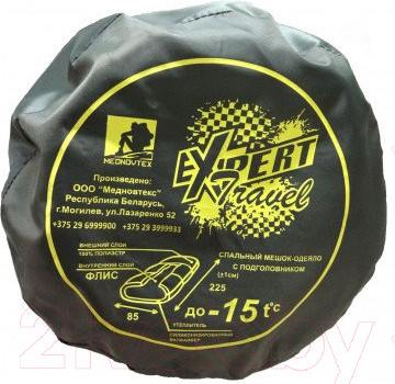 Изображение товара Спальный мешок MedNovtex Эксперт флис -15°С (зеленый)