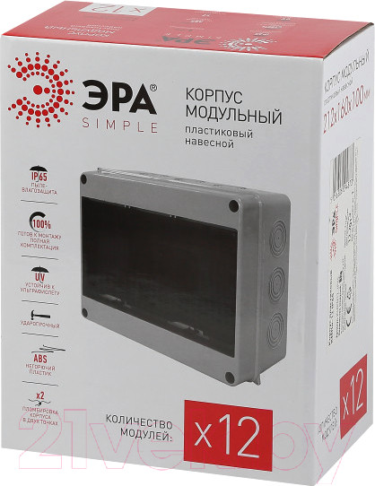 Изображение товара Бокс пластиковый ЭРА КМПн-12 IP65 / Б0046406