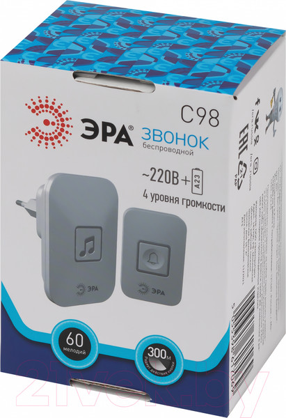 Изображение товара Электрический звонок ЭРА C98 / Б0054089