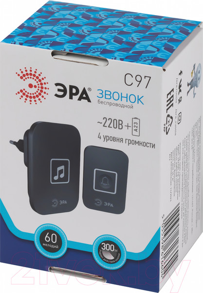 Изображение товара Электрический звонок ЭРА C97 / Б0054086