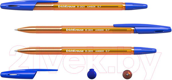 Изображение товара Ручка шариковая Erich Krause R-301 Amber Stick / 56611 (синий)