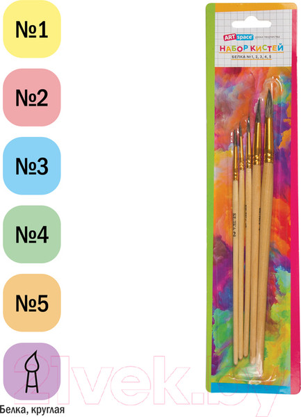 Изображение товара Набор кистей ArtSpace Белка / SB1-5_2388 (5шт)