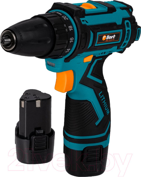 Изображение товара Аккумуляторная дрель-шуруповерт Bort BAB-12x2Li-FD (93413151)