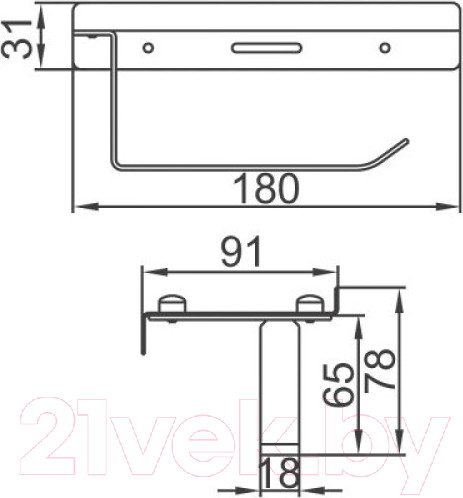Изображение товара Держатель для туалетной бумаги Ledeme L506A