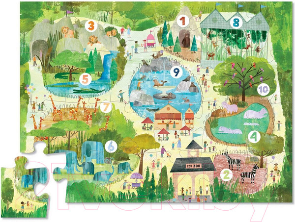 Изображение товара Пазл Crocodile Creek Карта 4185-3 (24эл)