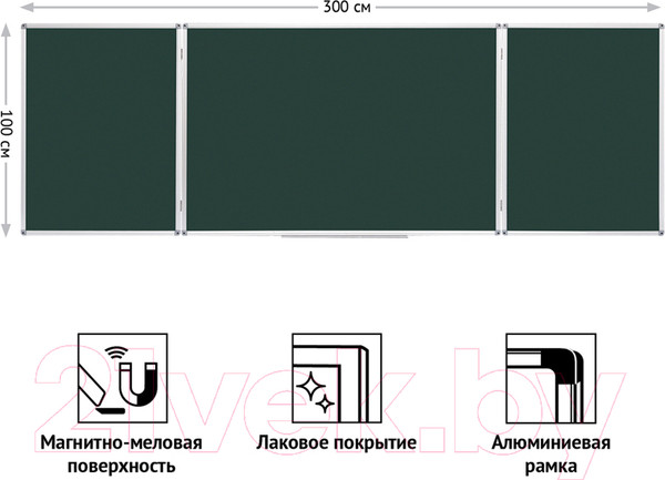 Изображение товара Меловая доска OfficeSpace 307405