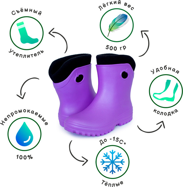 Изображение товара Сапоги резиновые Orain 37(СЕ)210СУ (р.38, сиреневый)
