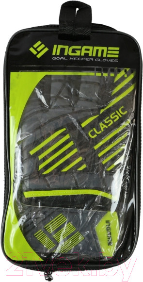 Изображение товара Перчатки вратарские Ingame Classic (р.8, черный/салатовый)
