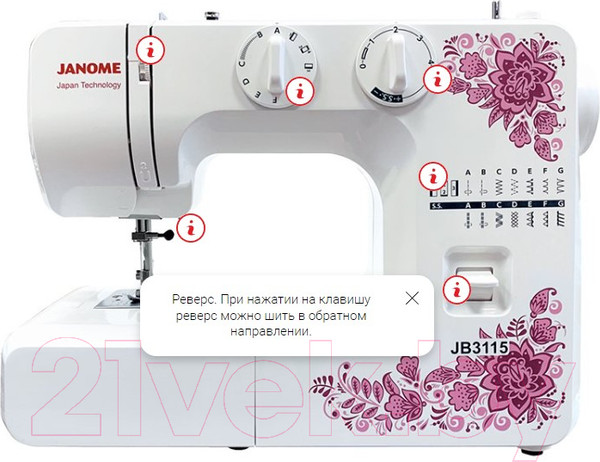 Изображение товара Швейная машина Janome JB 3115