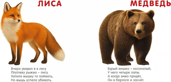 Изображение товара Развивающая книга Робинс Книжки-картонки. Лесные животные