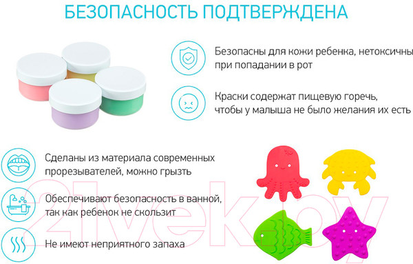 Изображение товара Набор ковриков для купания ROXY-KIDS RBM-010-FC (4шт)