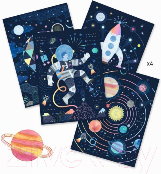 Изображение товара Набор гравюр Djeco Космическая миссия / 09727