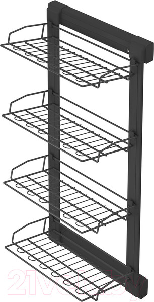 Изображение товара Полка выдвижная Starax S-6742-A (правая, антрацит)