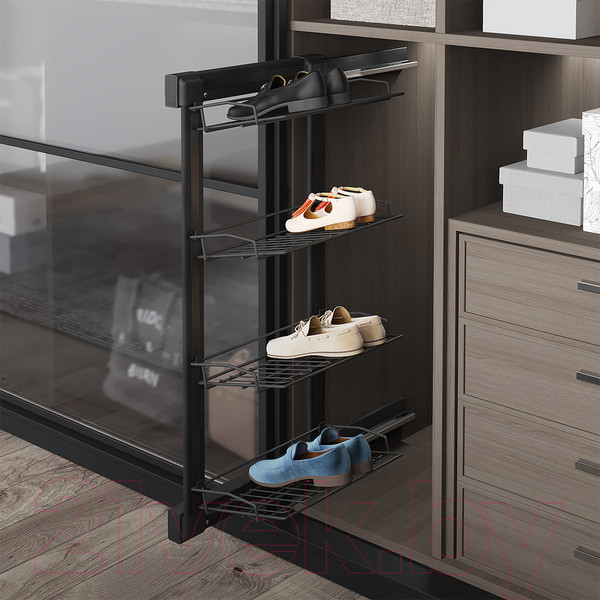 Изображение товара Полка выдвижная Starax S-6742-A (правая, антрацит)