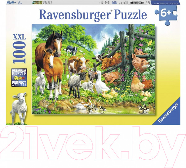 Изображение товара Пазл Ravensburger Встреча животных / 10689 (100эл)