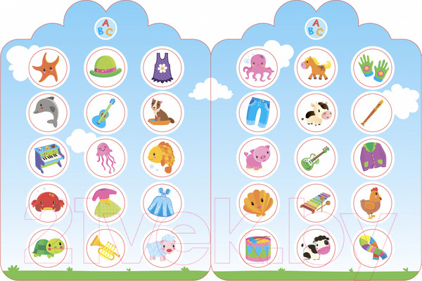 Изображение товара Развивающая книга Робинс Мои первые многоразовые наклейки 2+