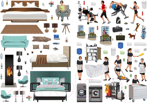 Изображение товара Развивающая книга Робинс Моя книга наклеек. Отель