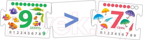 Изображение товара Развивающие карточки Робинс Пазлы. Счет. Цвета. Формы