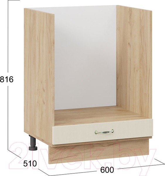 Изображение товара Шкаф под духовку ТриЯ Бьянка 1Н6Б (дуб крафт золотой/дуб ваниль)